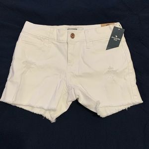 Abercrombie kids denim shorts white||brand new